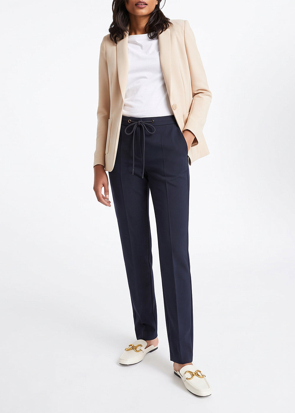Pantalon à cordon de serrage - Marine