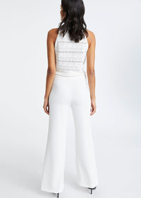 Pantalon a ponts polyester - Blanc Cassé