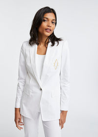 Veste coton avec essusson - Blanc Optique