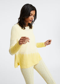 Pull manche raglan tie and dye - Jaune Clair