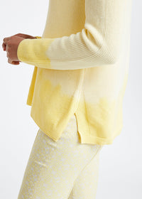 Pull manche raglan tie and dye - Jaune Clair
