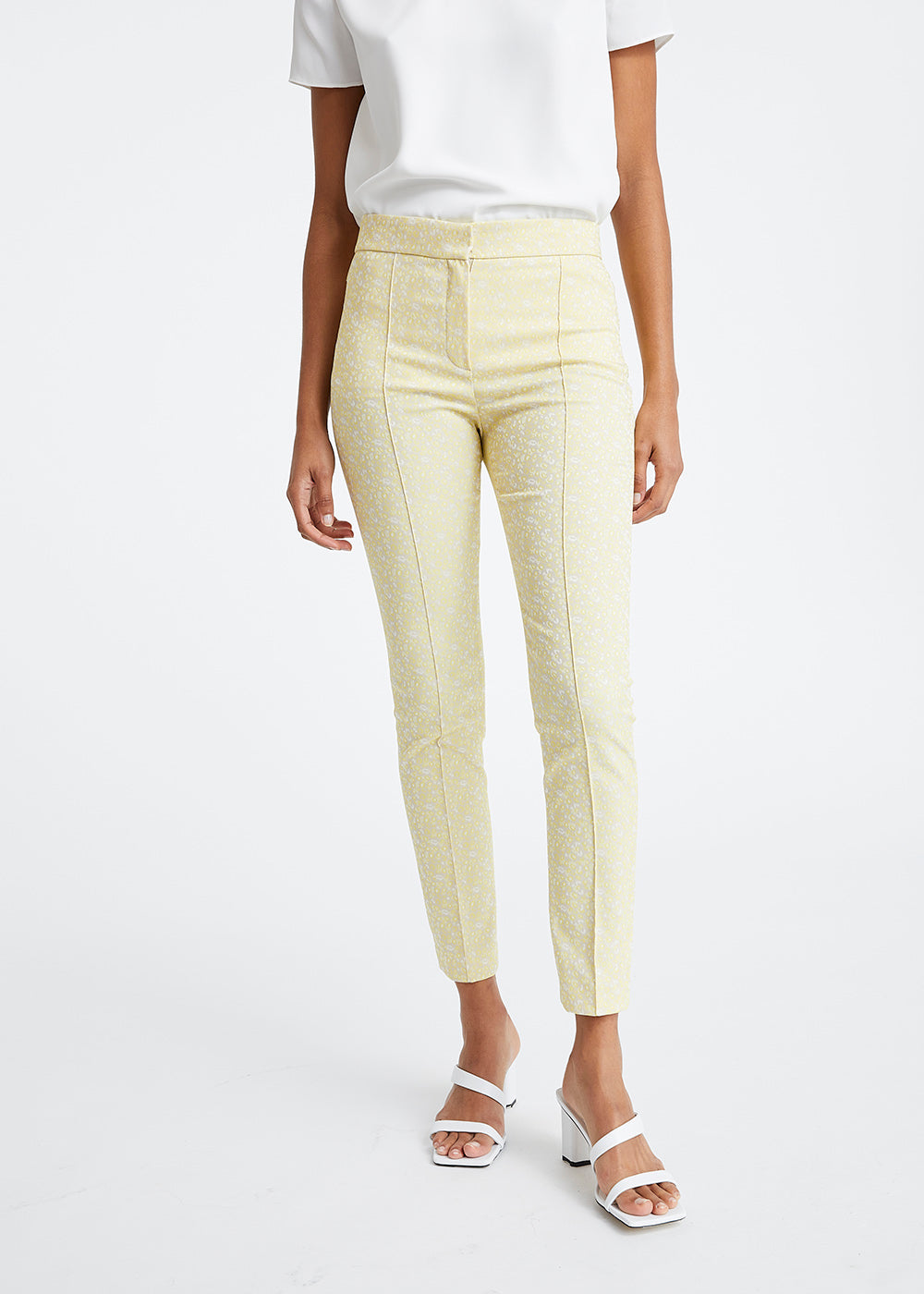 Pantalon jacquard - Jaune Clair