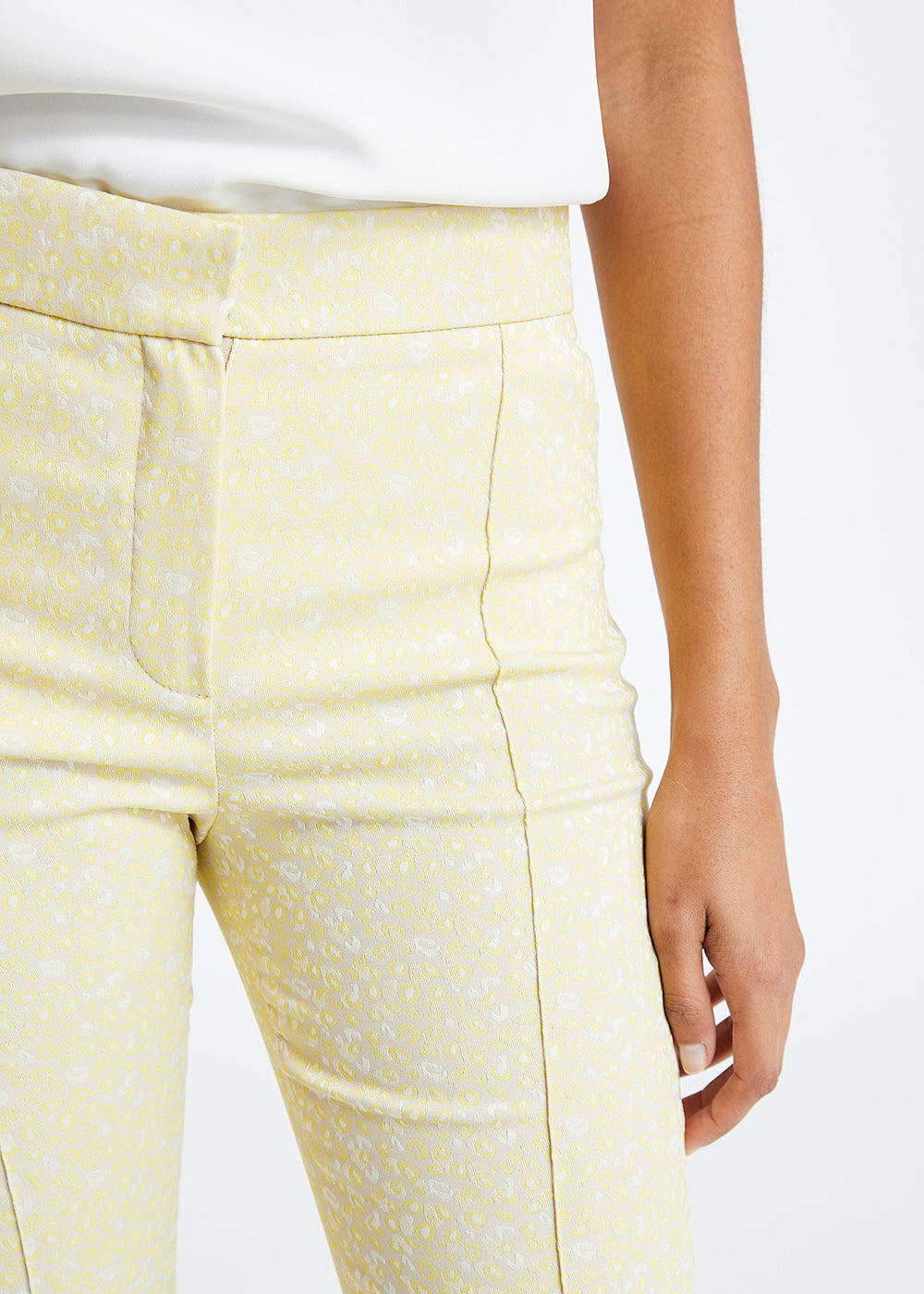 Pantalon jacquard - Jaune Clair