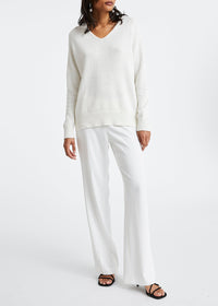 Sequin V-neck jumper - Off-white
