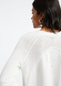 Pull a paillettes - Blanc Cassé