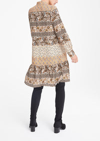 Robe Mira fluide à motif fleuri - Beige