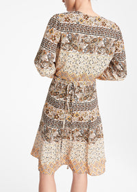Robe à motif fleuri - Beige