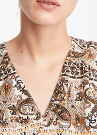 Robe à motif fleuri - Beige