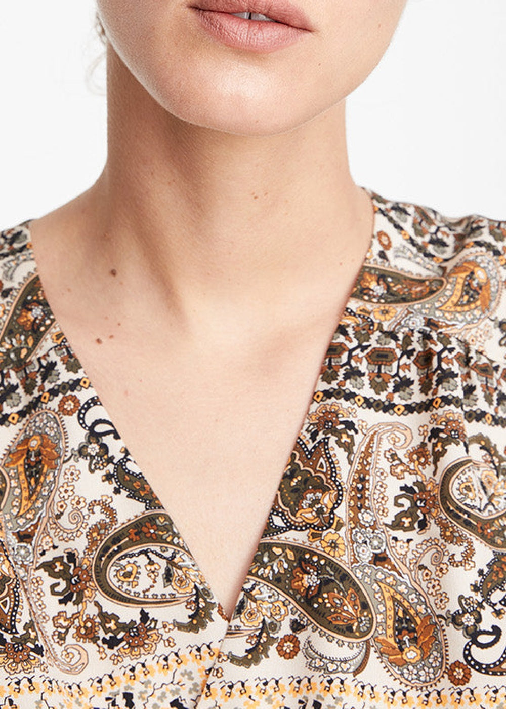 Robe à motif fleuri - Beige