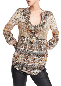 Chemise a volants - Kaki