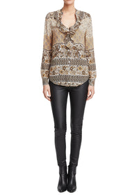 Chemise a volants - Kaki