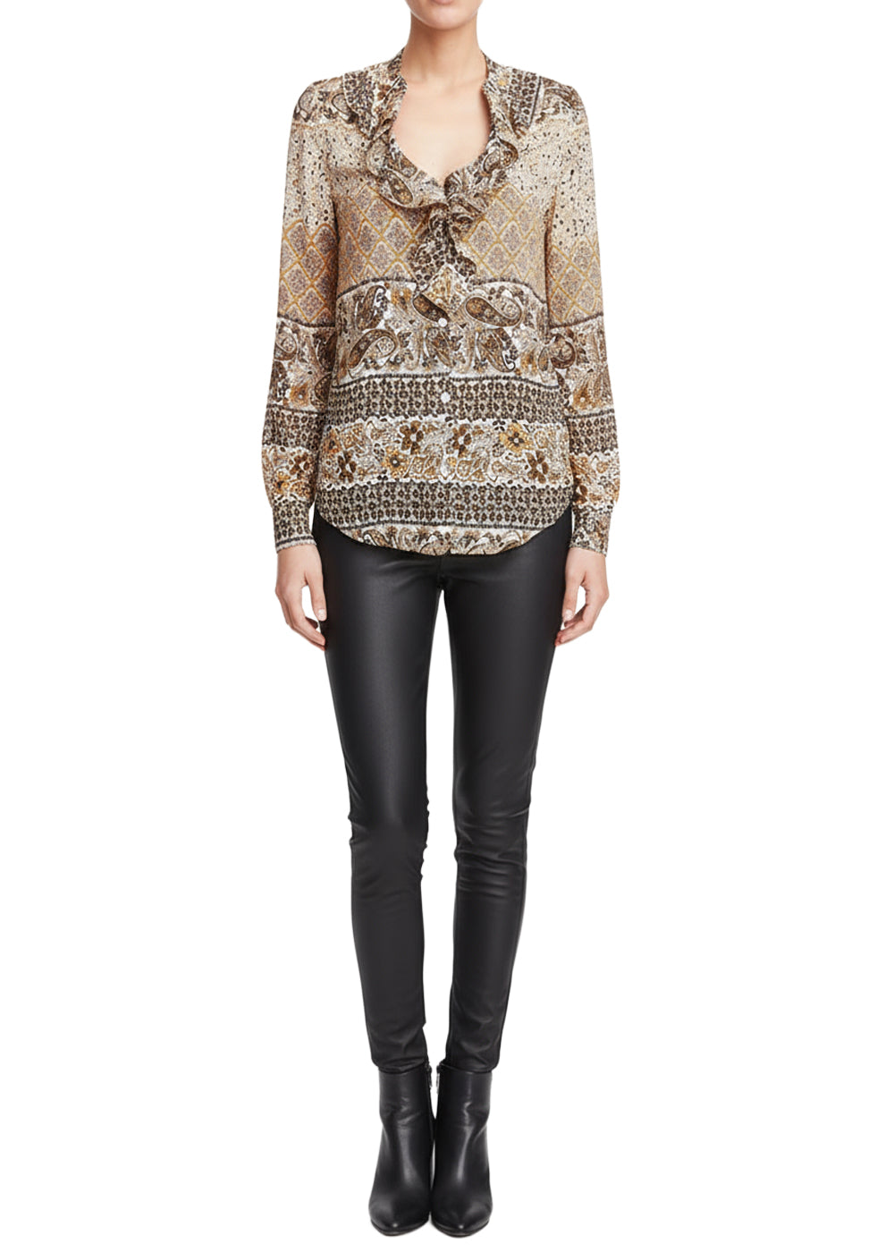 Chemise a volants - Kaki