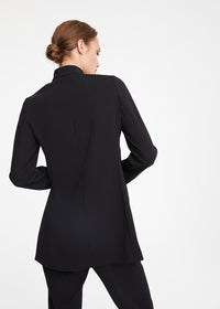 Tunique sans col boutonnee - Noir
