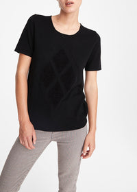 Pull à manches courtes en laine - Noir