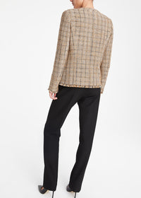 Veste courte à franges - Beige