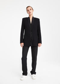 Veste avec col en trico - Noir