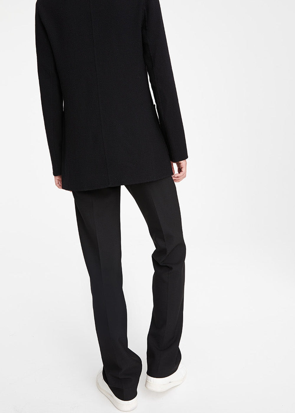 Veste structurée à boutons en laine - Noir