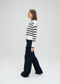 Pull col rond - Marine