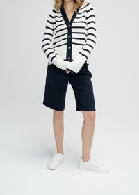 Striped cardigan - Navy