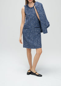 Robe courte sans manches - Marine