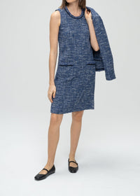 Robe courte sans manches - Marine