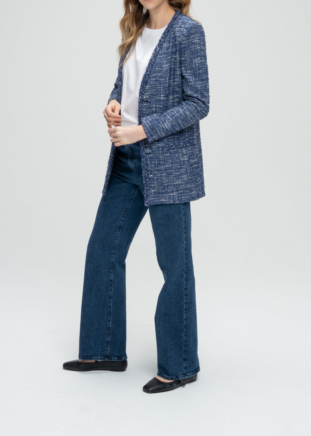 Long jacket with pockets - Navy