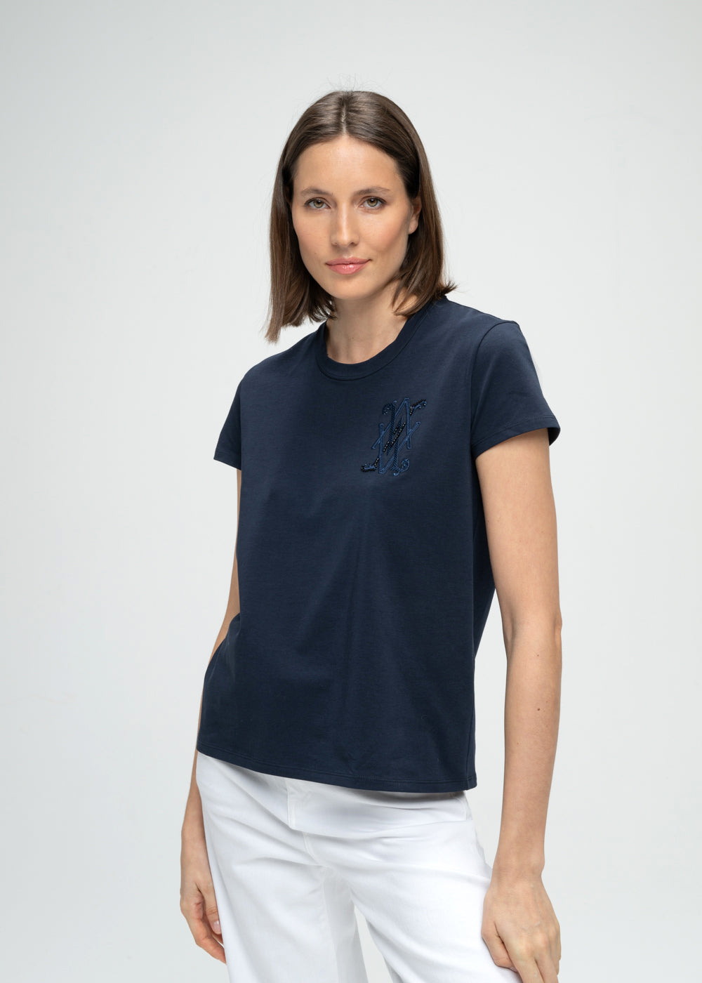 T shirt brode mc - Marine