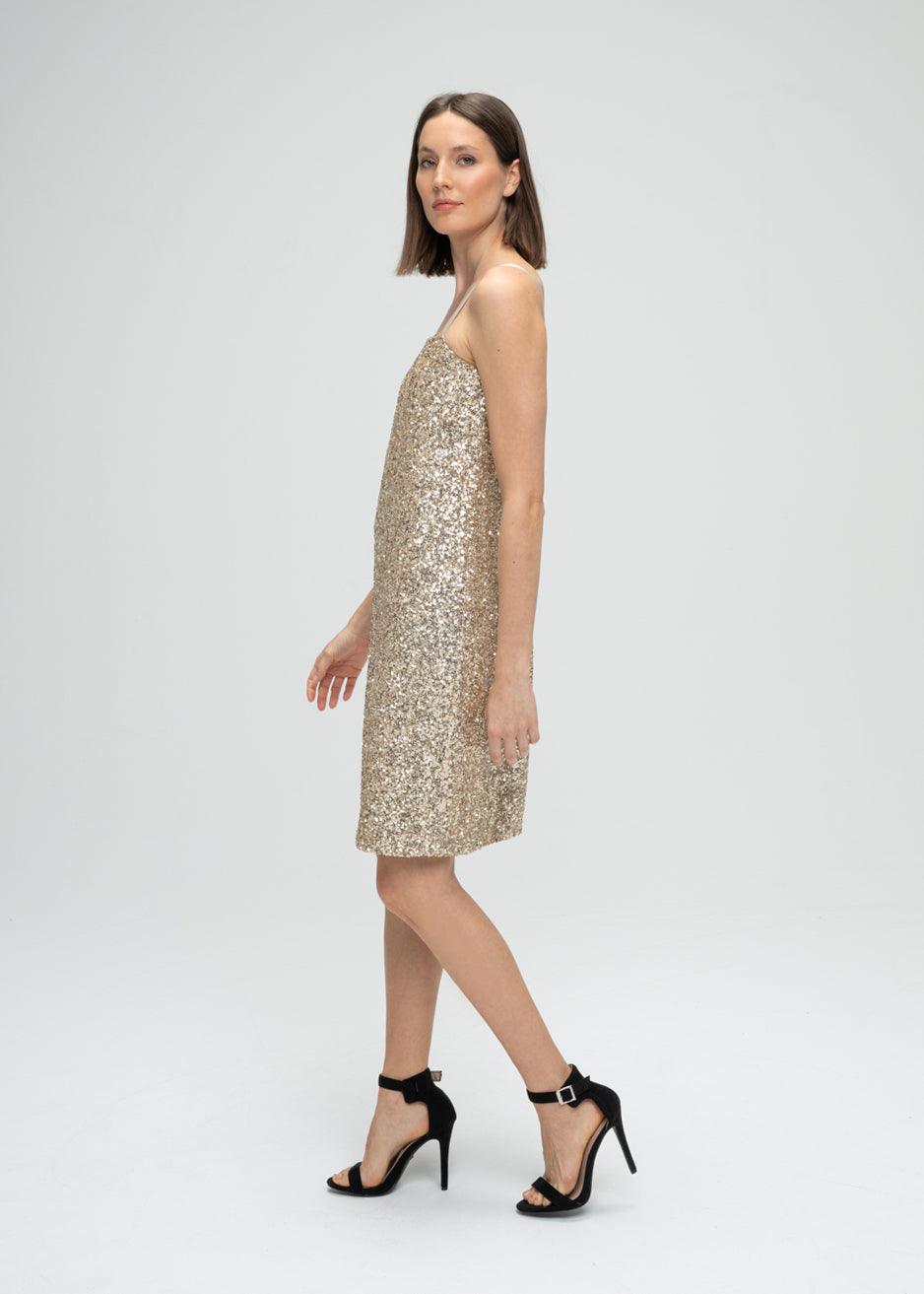 Robe sans manche - Or Mat