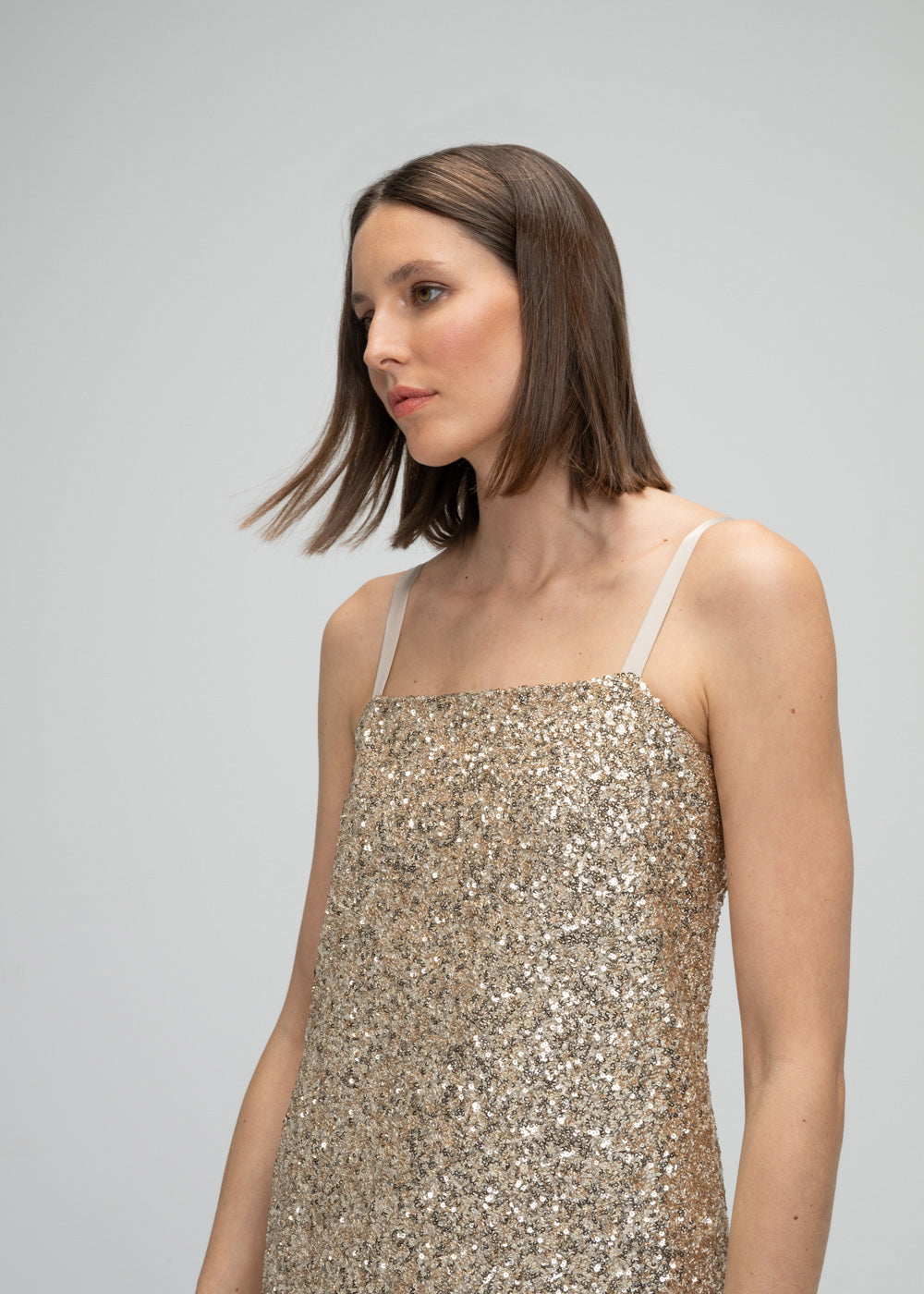 Robe sans manche - Or Mat