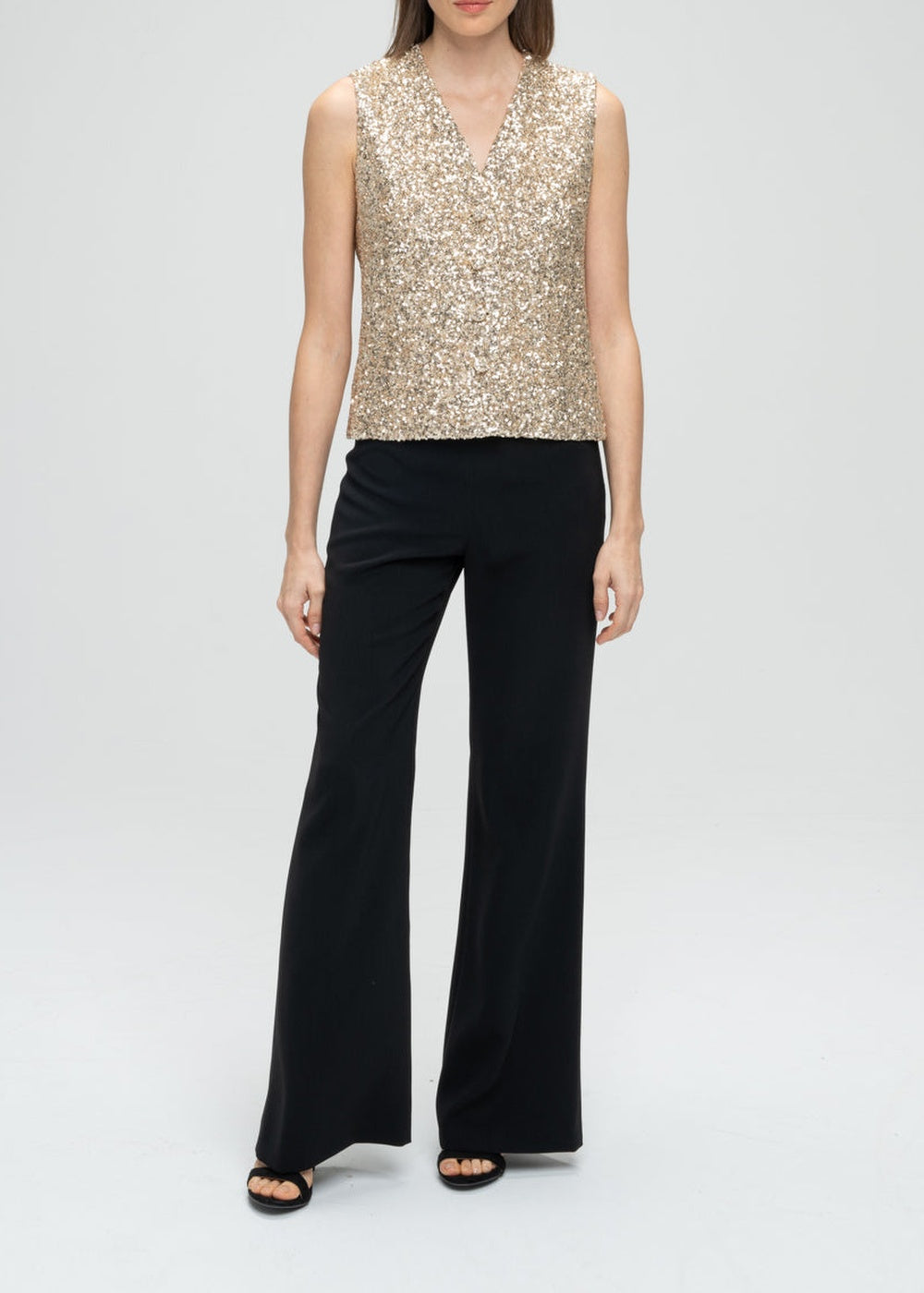 Sequinned sleeveless jacket - Matt Gold