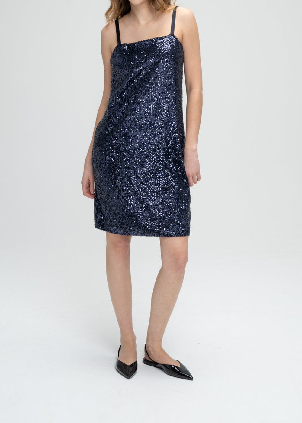 Dual-wear silk dress - Navy