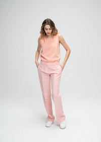 Pantalon lin coton - Abricot