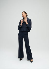 Veste courte col chemise - Marine