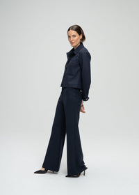 Veste courte col chemise - Marine