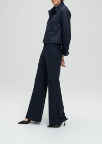 Short jacket with shirt collar - Navy