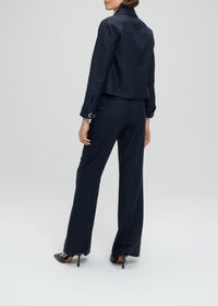 Short jacket with shirt collar - Navy
