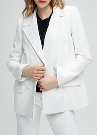 Double-breasted jacket with buttons - Off-white
