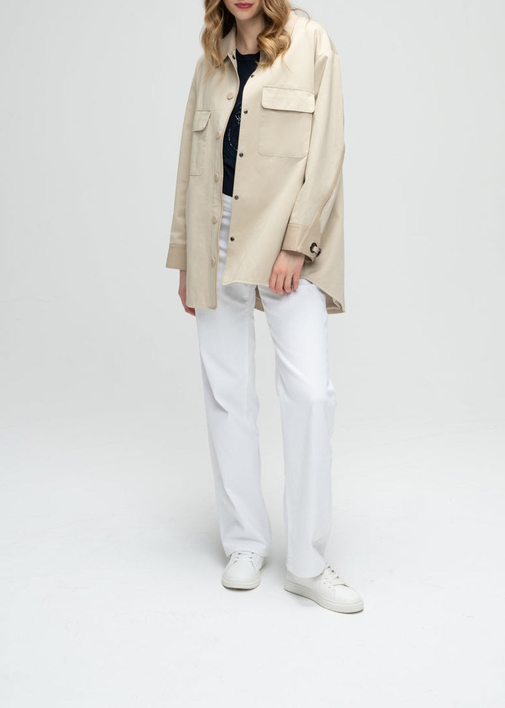Veste à détail contrastant - Beige