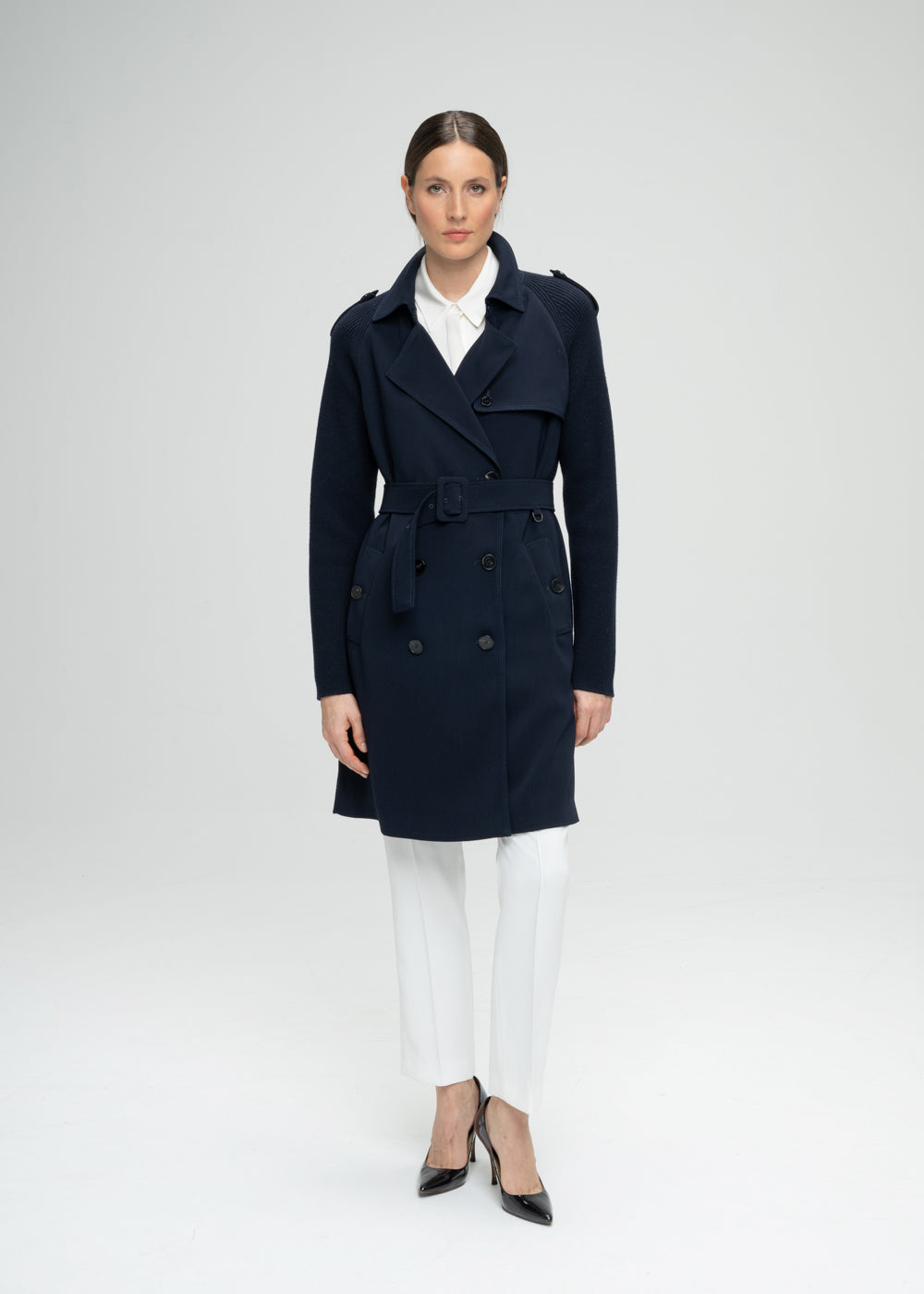 Manteau facon trench - Marine