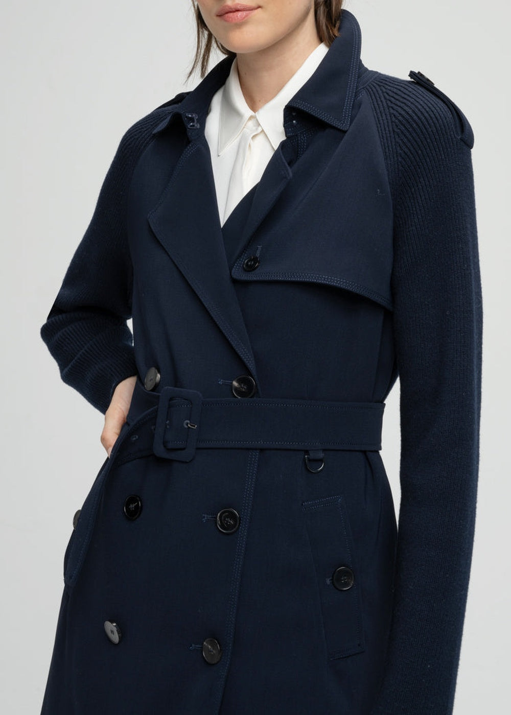 Belted trench coat - Navy