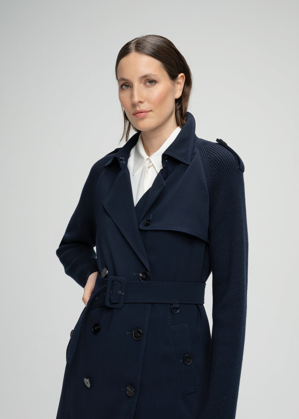 Manteau facon trench - Marine