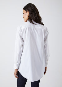 Chemise en popeline blanche - Beige Moyen