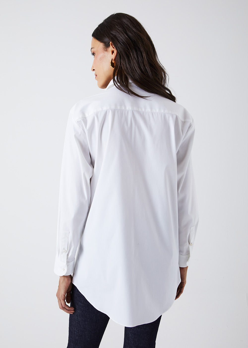 Chemise en popeline blanche - Beige Moyen