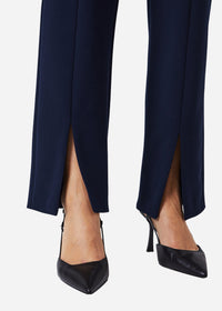 Pantalon droitaves fentes - Marine