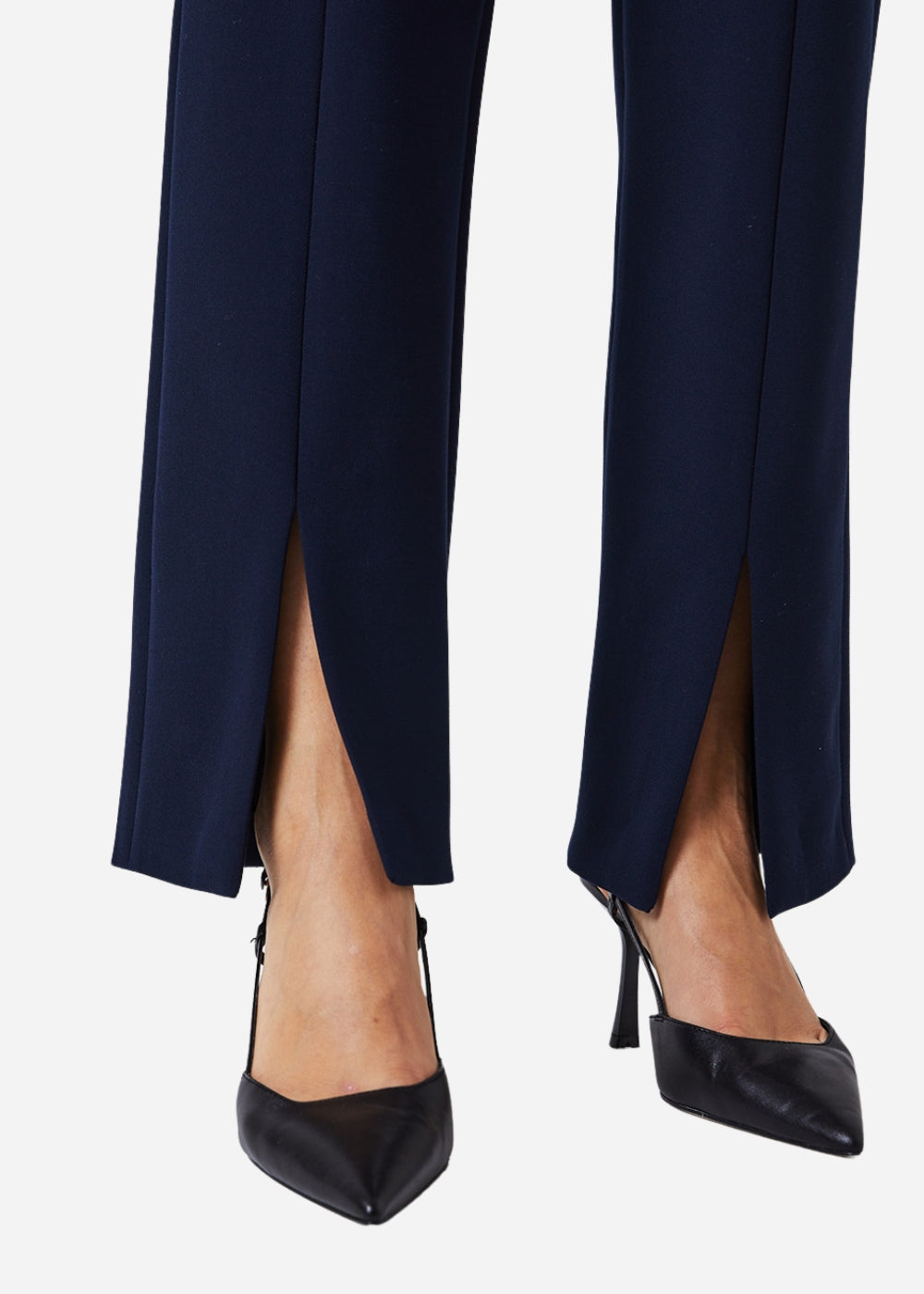 Pantalon droitaves fentes - Marine