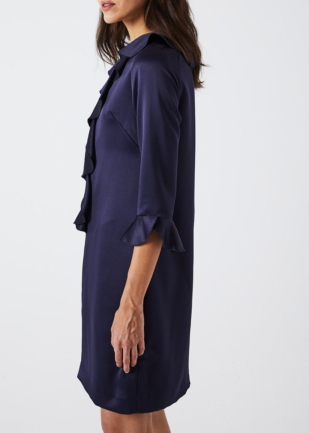 Robe courte volantée - Marine