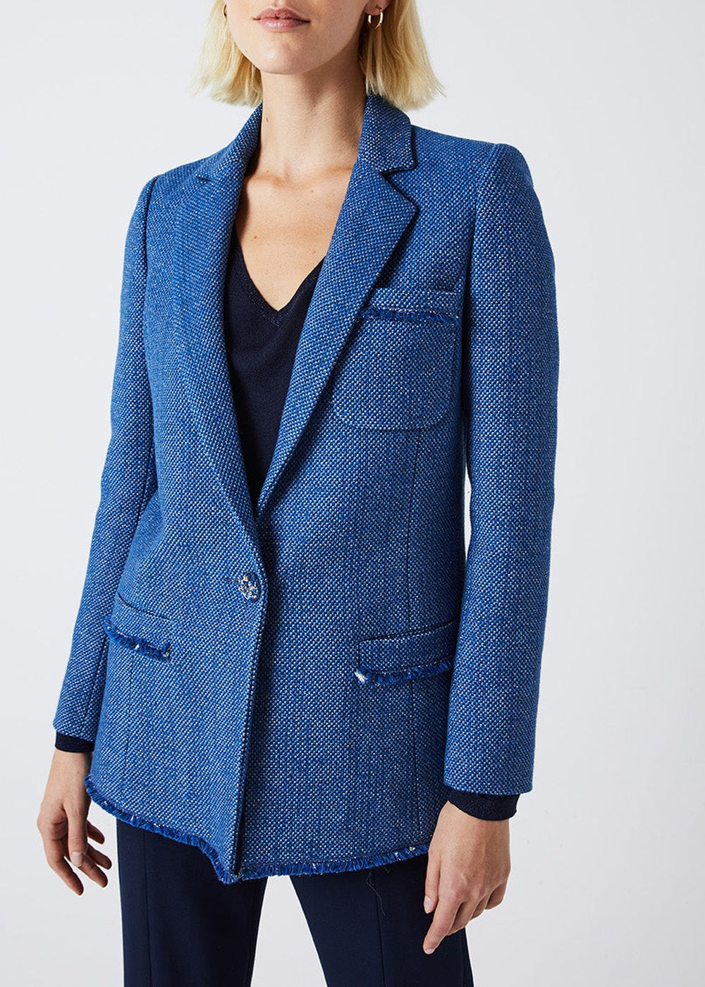 Long fitted jacket - Blue