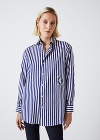 Chemise oversize coton - Marine