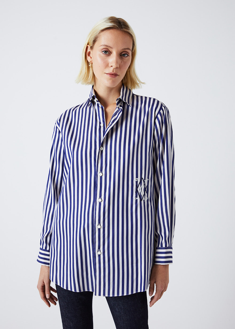 Chemise oversize coton - Marine
