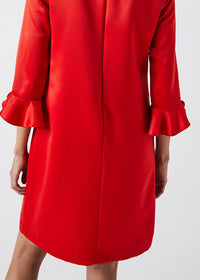 Robe courte volantée - Orange Vif